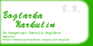 boglarka markulin business card